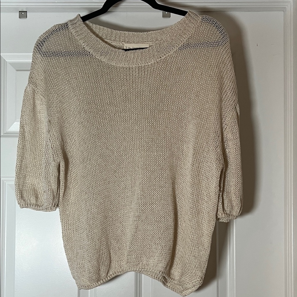 By Together Women's Cream Knit Sweater